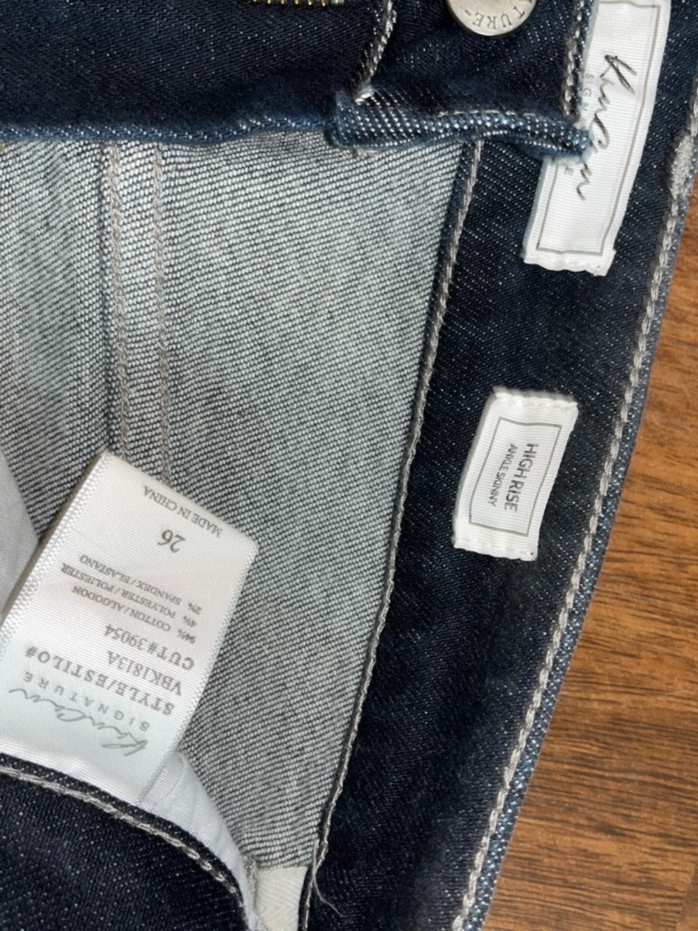 KanCan Dark Blue High-Rise Distressed Skinny Jeans - Picture 3 of 3